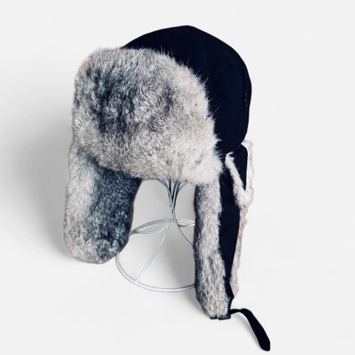 Vintage black fur ushanka - , hat