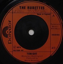 The Rubettes Tonight 7" Single