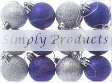 24x Christmas Baubles Tree