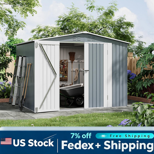 8x6 metal garden shed - 8x6,