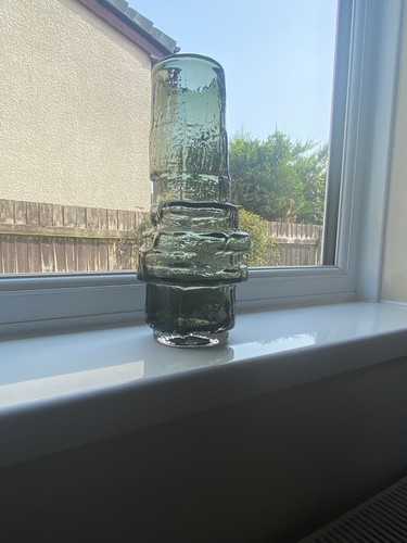 Whitefriars glass hooped vase - whitefriars,