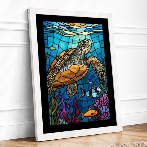 Turtle stained glass - in,