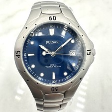 PULSAR V732-X206 MEN'S QUARTZ WATCH JAPAN MOV'T DATE INDICATOR NEW BATTERY 