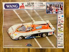 WANG LE MANS 1986 C2 3.3 GEBHARDT COSWORTH 843 POSTER 58CM X 44CM SIZE # XA