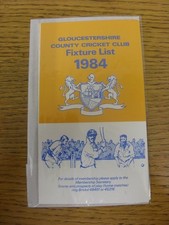 1984 Fixture List: Gloucestershire County Cricket Club - Fold Out Card. Any faul