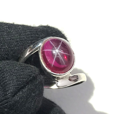 Red star ruby gemstone - gemstone, ring
