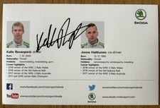 Signed Rally WRC Cards - Kalle ROVANPERA - Skoda Motorsport Champions