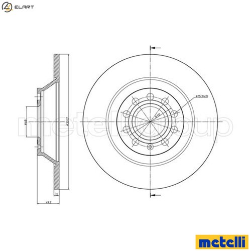 Brake disc 0865c for - 2x,