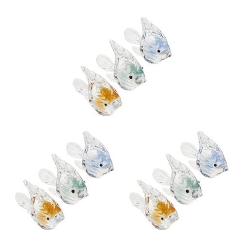 Pcs glass fish ornaments - 3,