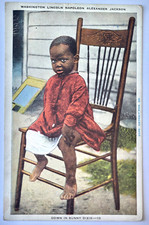 1930s PC BLACK BOY ON OAK