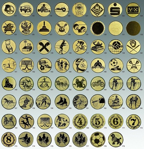 Aluminium emblems 50mm go - emblems,