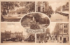 Reading Berkshire Multiview c1933 Postcard (F343)