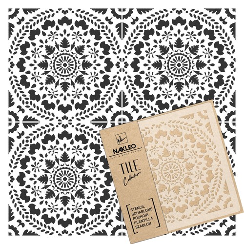 Reusable plastic tile stencil - tile,