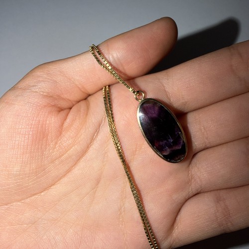 9ct gold set blue - gold, pendant