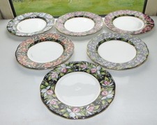 Royal Albert China Provincial Flowers 6 x Dessert Plates 21cm 1970s