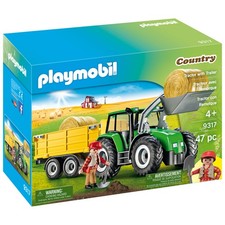Playmobil Tractor Trailer Playset Farm Country 47 Pieces Ages 4+