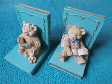 Book Ends, Twin Teddy Bear "Story Time" design