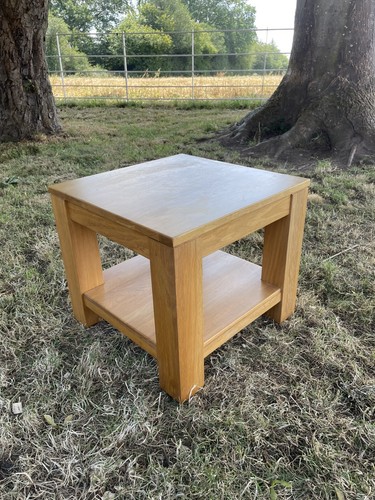 Solid oak side table lamp - solid,