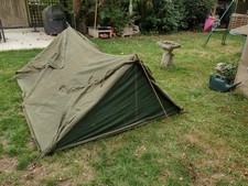Vintage 1950's British Army Canvas Tent with Insect Screen, Military