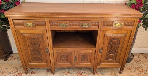 Edwardian mahogany carved - edwardian,