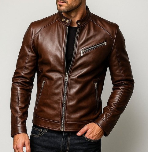 Men handmade brown real - brown,