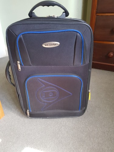 Dunlop black wheelie suitcase