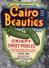 Crispy Sweet Pickles Label