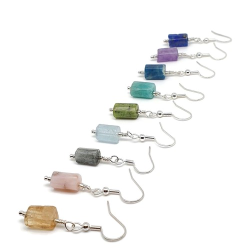 Earrings small hexagon - earrings,