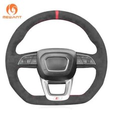 Alcantara Steering Wheel Cover Wrap for Audi Q3 Q5 Q7 RS Q8 SQ5 SQ7 SQ8
