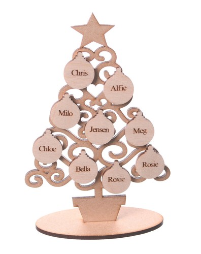 Wooden christmas tree shape - wooden,