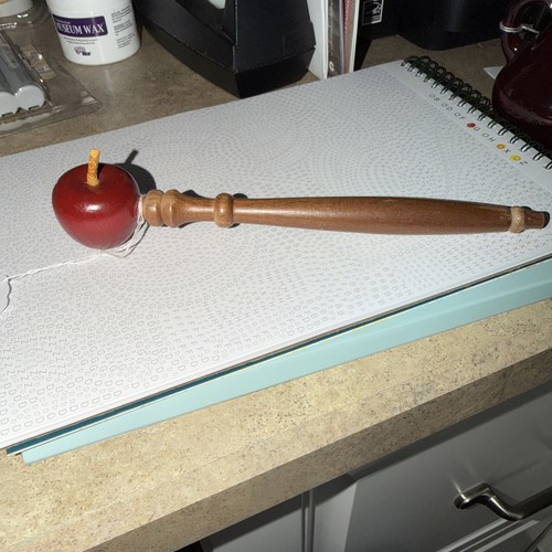 Vtg wooden apple gavel teacher - apple,