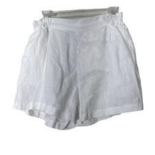 White Linen Short Pant Women's