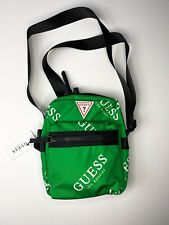 Guess Logo crossbody bag Green White Black Unisex bum bag summer street style