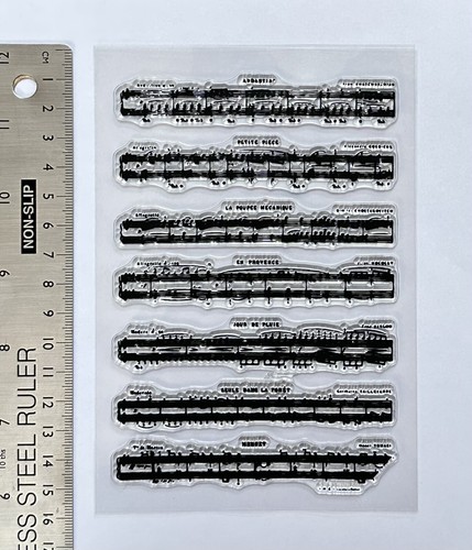 Clear rubber stamp music notes - music,