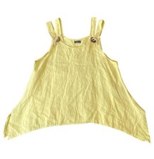 Sarah Santos Linen Top Yellow