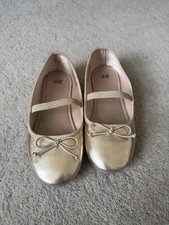 Girls H&M Gold Shoes EUR Size