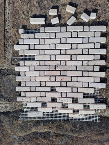 Mosaic tiles travertine - mosaic,