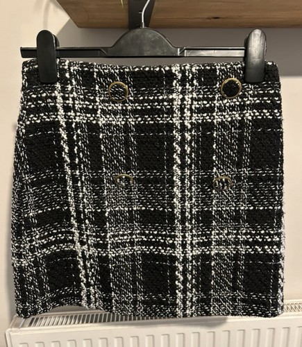 Plaid black white check - &,