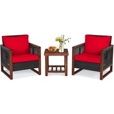 Topbuy 3 PCS Patio Rattan