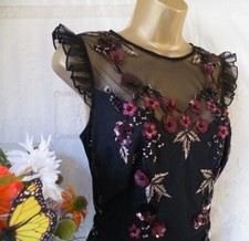 👗***MONSOON PRE-OWNED "EMBELLISHED BLACK" DRESS SIZE 14***👗