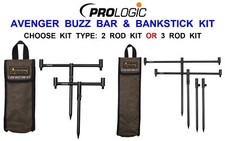 PROLOGIC AVENGER BUZZ BAR BANK STICK & GOAL POST ROD KIT+CARRY CASE