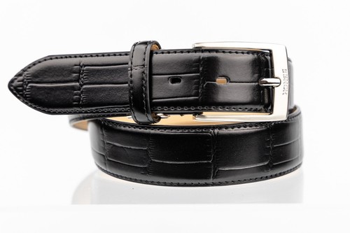 Black smart formal crocodile - black,