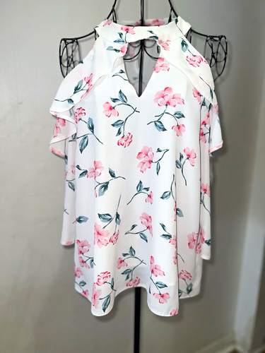 Select white floral neck - select,