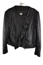 Kaliko Womans Cropped Leather Hook Jacket Size 22 Y2K Boho Vintage