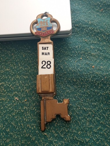Minehead brass key - brass, calendar