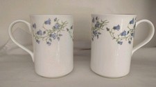 2x Bone China Mugs; Superstock England Harebell Design