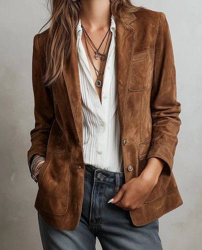 Womens brown pure suede - brown,