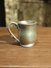 Vintage Dolls House Tudor Pewter Half Pint Tankard 1:12 Scale  Miniature  