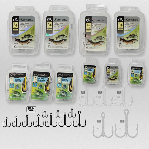 Barbed treble hook sizes - barbed,