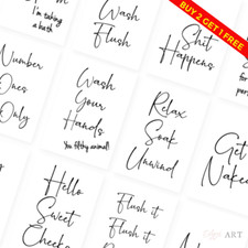 Bathroom Prints Script Style